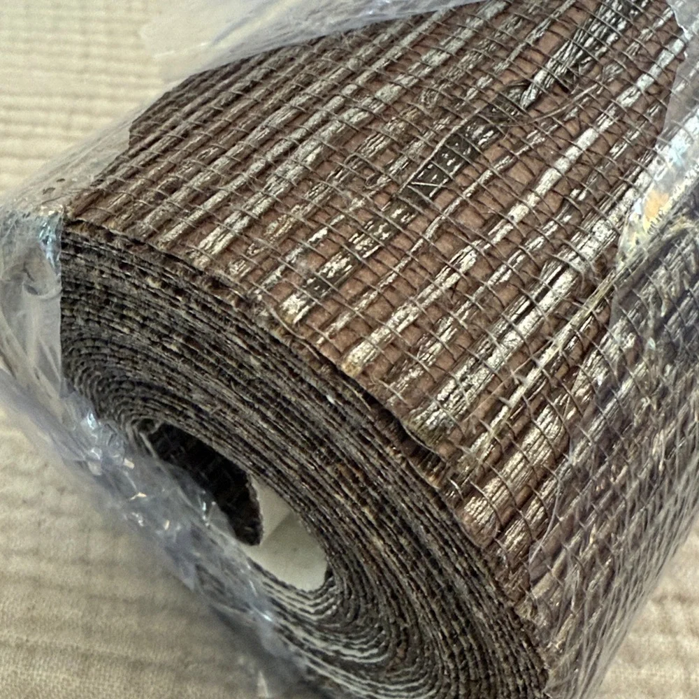 BREWSTER HOME FASHIONS WALLPAPER #ZH80071 - 1 ROLL Shandong Chocolate Grasscloth
